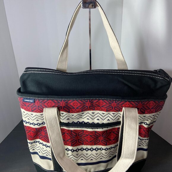 Lands’ End Canvas Tote Bag – Zip Top - Like new - Picture 2 of 12